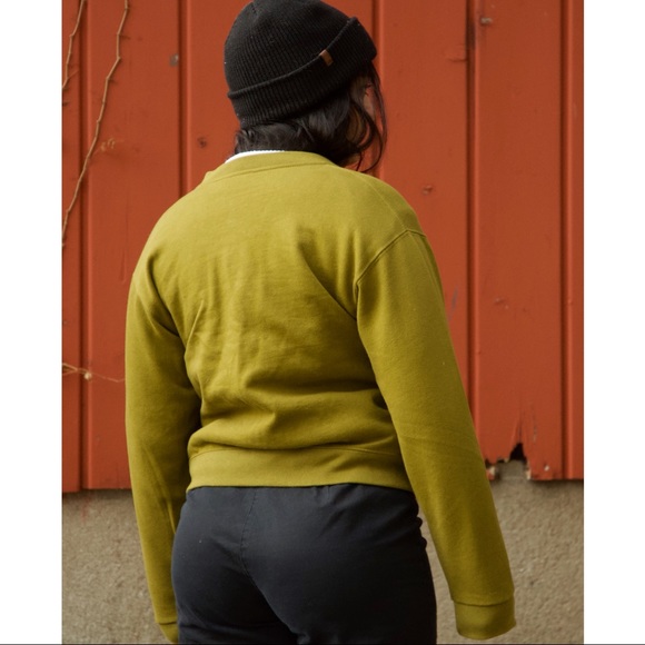 Olive Green Bomber Sweater - Picture 3 of 3